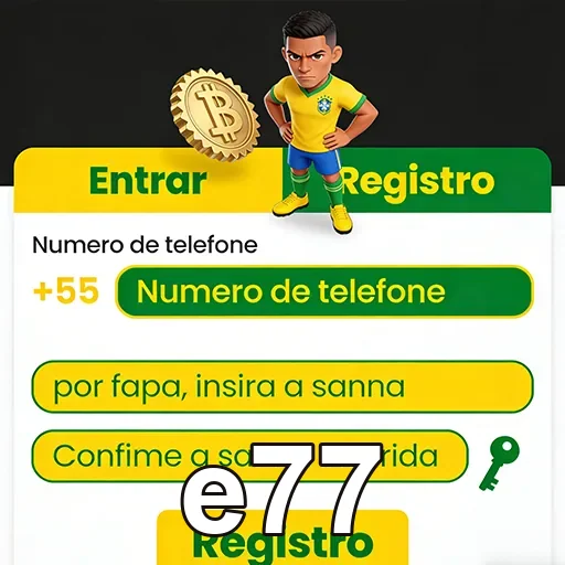 Usuário acessando o app e77 com segurança