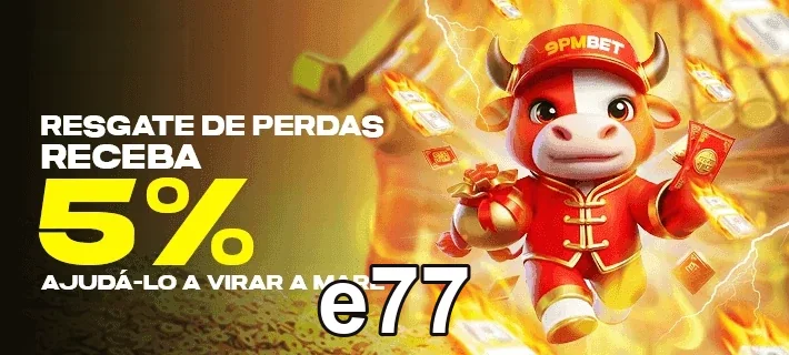 Tela do app e77 com instalação leve e login rápido