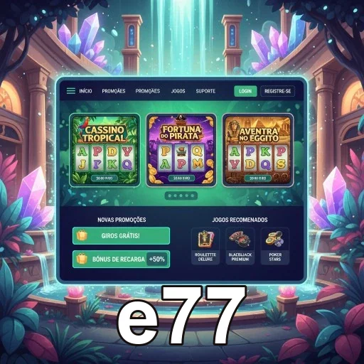 Tela de login leve da e77 no celular com acesso seguro