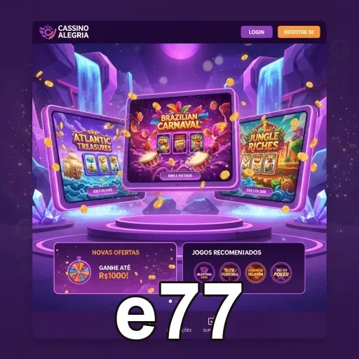 Tela da e77 no celular com instalação via app ou PWA