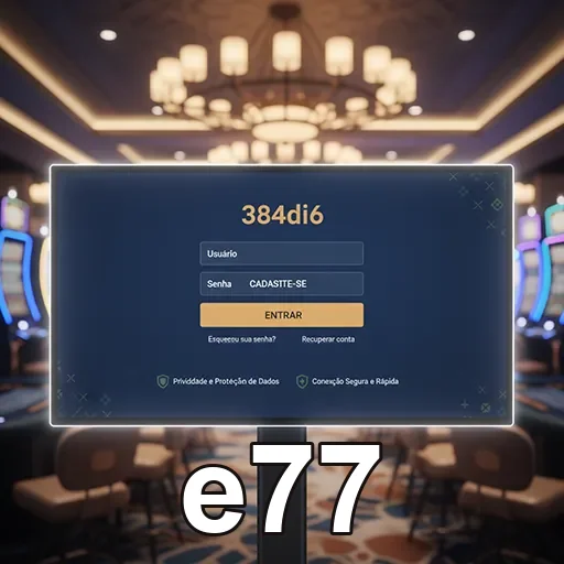 Usuário acessando suporte e77 no celular